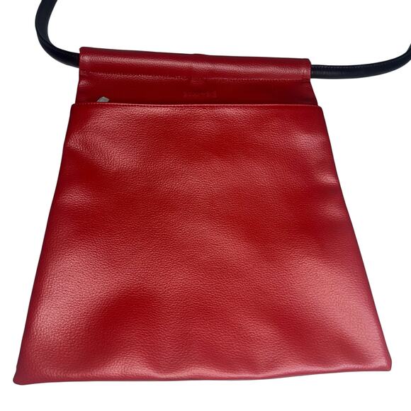 BOCCI + BII Red Leather Minimalist Crossbody Bag Slim Modern Pouch
Chic, Boho - Picture 6 of 10